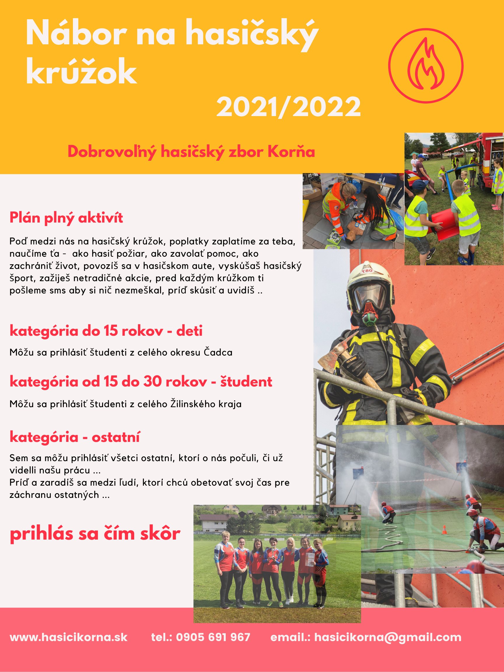 Prihlás sa na hasičský krúžok 2021/2022